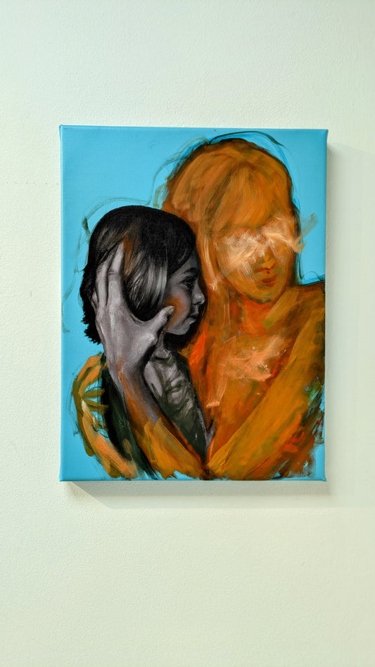 Were You There? A3 Mixed Media Painting on Canvas