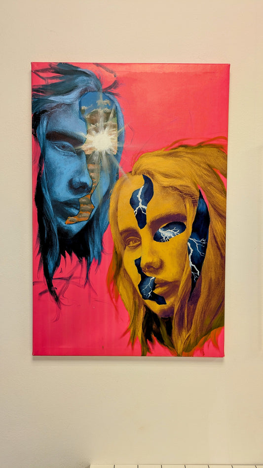 Seasons of Me – 72cm x 32cm Mixed Media Painting on Canvas