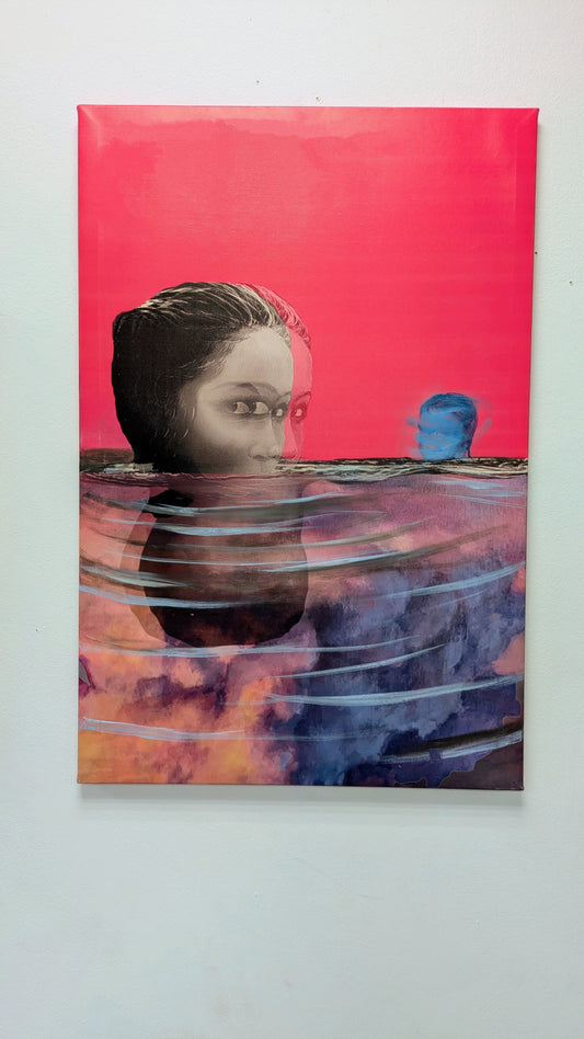 She’s Still With Us – 72cm x 32cm Mixed Media Painting on Canvas