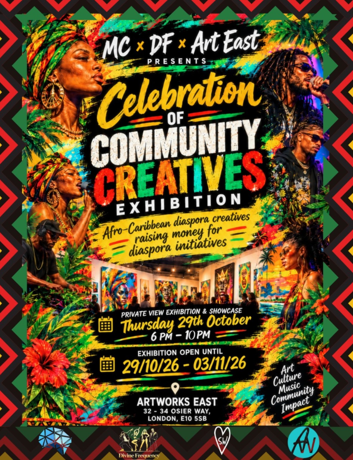 Celebration of Community Creatives exhibition and artist networking event at ArtWorks East